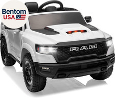 Licensed Ram 1500 RHO 12V Kids Ride on Truck, Toddler Ride on Toys with Remote C