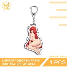 Rias Gremory Waifu Anime Double Sided Key Chains Anime Peripheral Accessories