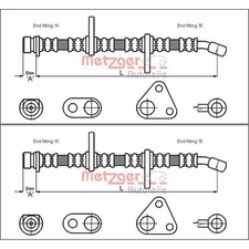 2X METZGER BREMSSCHLÄUCHE VORNE RECHTS LINKS PASSEND FÜR HONDA CIVIC CRX