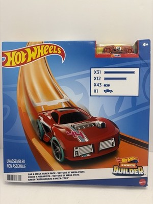 Hot Wheels Track Builder Car & Mega Track Pack Sealed -86 pc Track & Connectors
