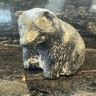 Vintage Hand Made Canada Black Bear By Wolf Sculptures Original Inuit Native