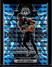 2022-23 Panini Mosaic #36 Myles Turner Reactive Blue