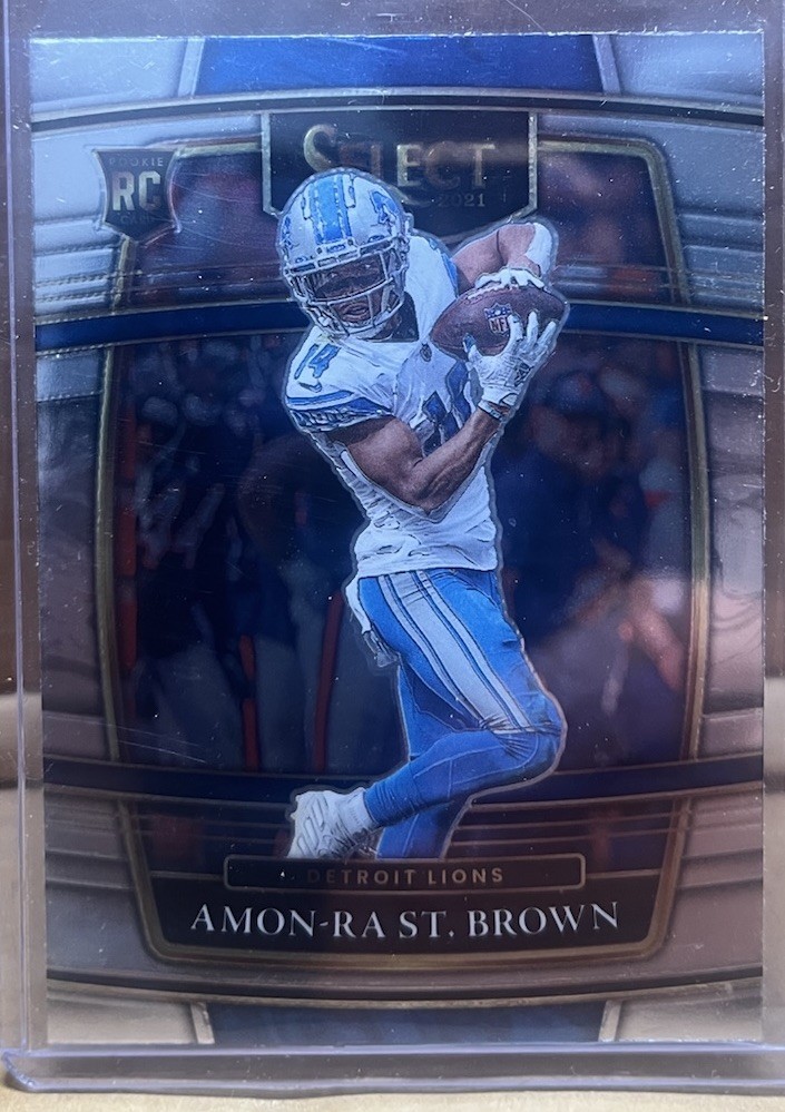 2021 Panini Select - Concourse Amon-Ra St. Brown #73 Silver Prizm (RC)