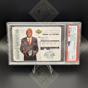 2007 Kevin Durant RC Upper Deck First Edition Draft Notices PSA 9
