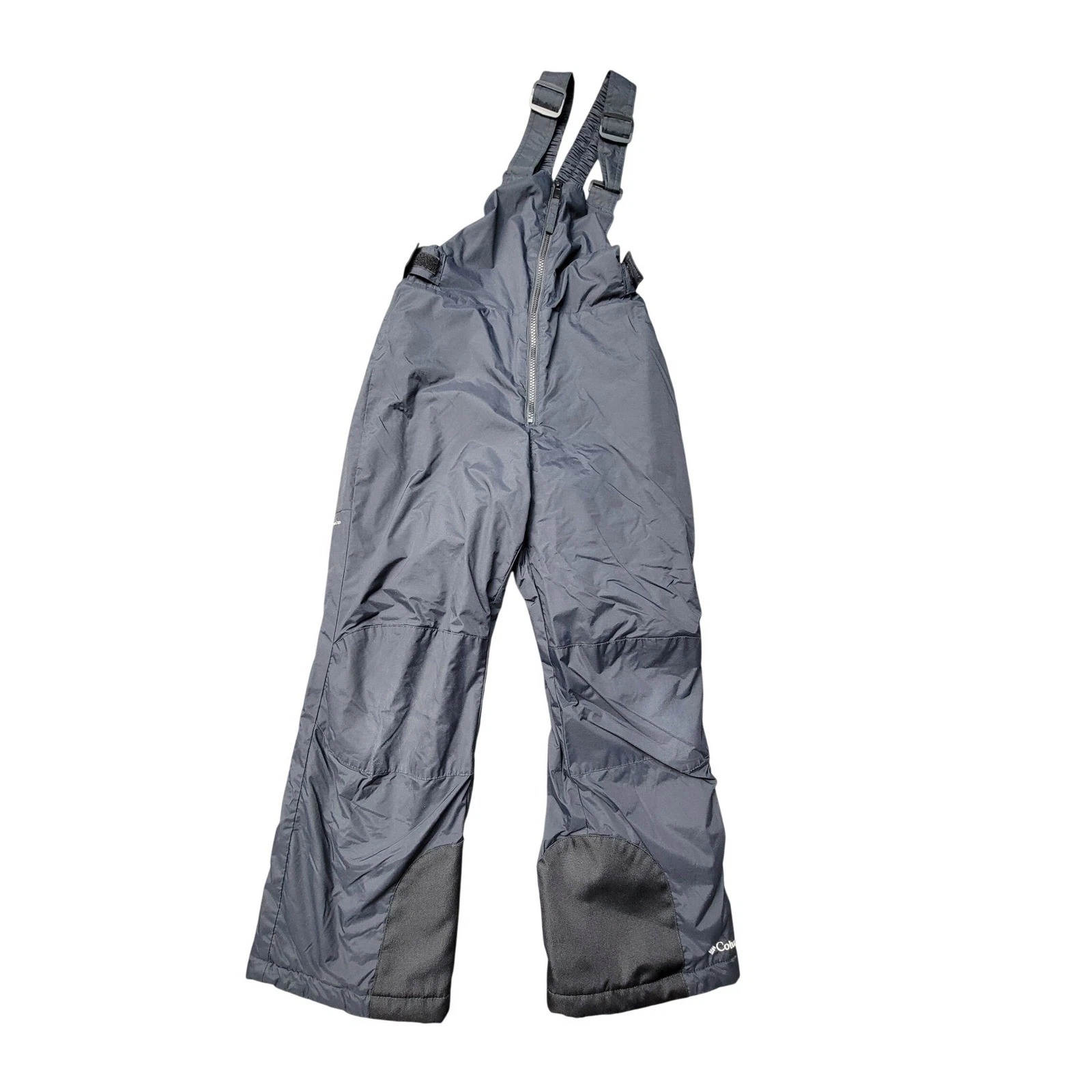 EUC Columbia Omni Shield Boys Snow Bibs Black Insulated Ski Pants Size 10/12
