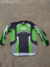 Answer Racing Jersey Mens Large Green Long Sleeve Padded 