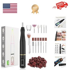Cordless Nail Drill Electric Rechargeable File Kit, Professional Efile Acryli...