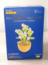 *FREE SHIP* JASMINE Micro Brix Flower Pot Series Botanical Box Set "LE-G0"