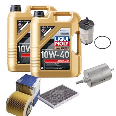 FEBI Inspektionspaket 10L LIQUI MOLY 10W-40 Leichtlauf für Audi A6 Allroad 4FH