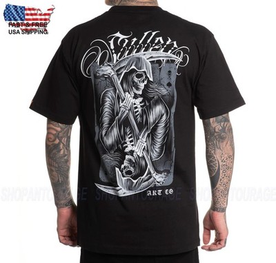Sullen Art Collective Death Card T-Shirt Standard Fit SCM6380 Schwarz Kurzarm