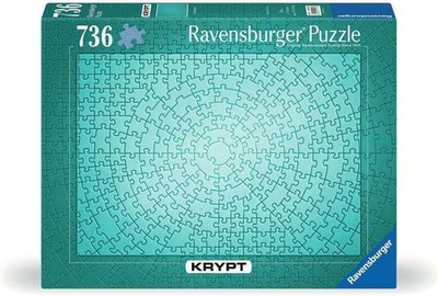 Ravensburger Puzzle 12000189 - Krypt Puzzle Metallic Mint, 736 Teile