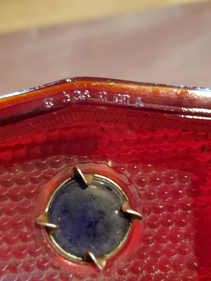 1941 1942 1946 1947 Pontiac NORS Lynx Eye GLASS BLUE DOT lente de luz trasera Foto 4 de 4