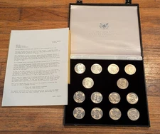 Eisenhower Uncirculated Dollar Set 1971-1978 American Express Collectors 14 Coin