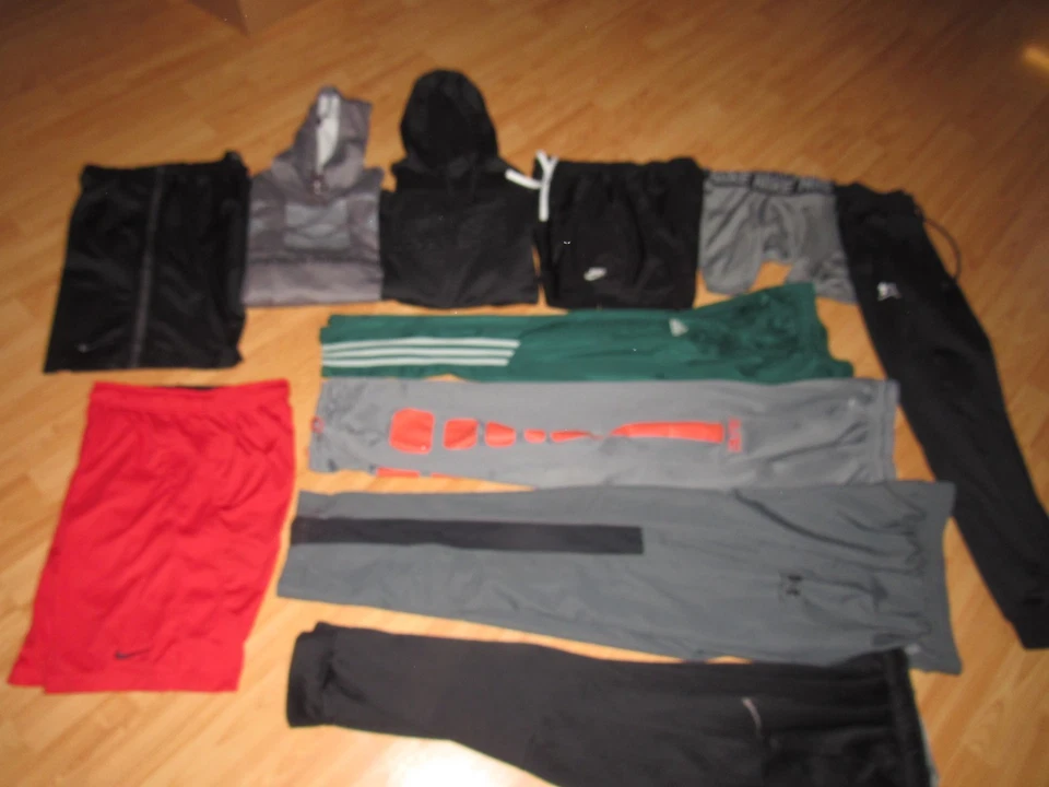 UNDER ARMOUR NIKE ADIDAS Men's Small Athletic Lot 11 Pants Shorts Hoodies Jogger - Image 2 of 4