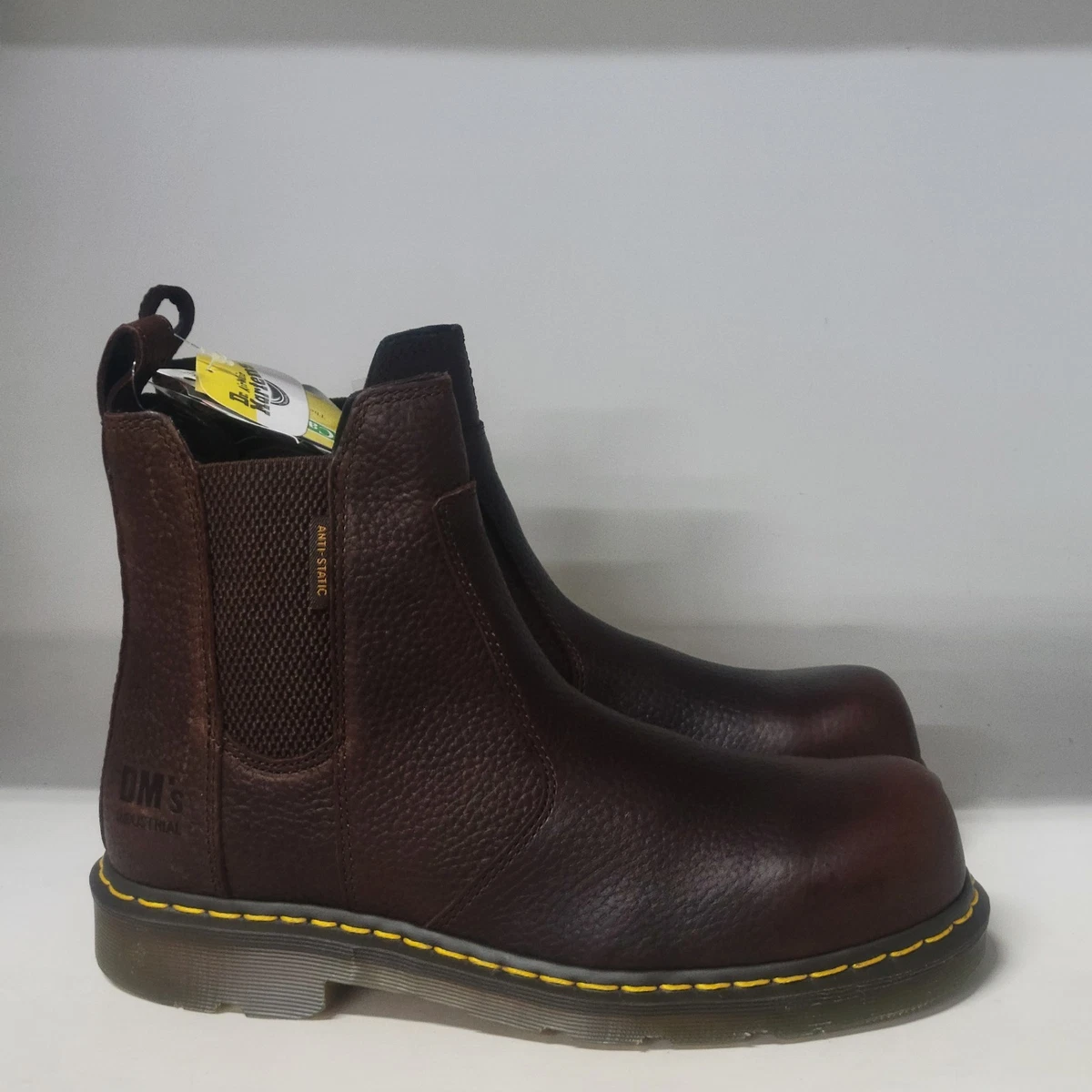Dr. Marten Work Chelsea Brown Leather Boots Men’s Size 10M. 9C60 AW004 A050826 NEW $170 Terra Men main image 4