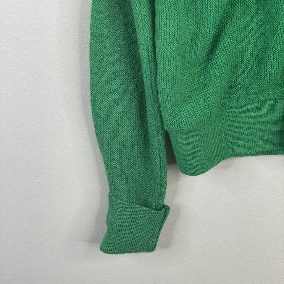 Suéter DE COLECCIÓN Lacoste Izod Orlon Años 70 80 Cárdigan Verde Cocodrilo EE. UU. Juventud 10 Foto 4 de 4