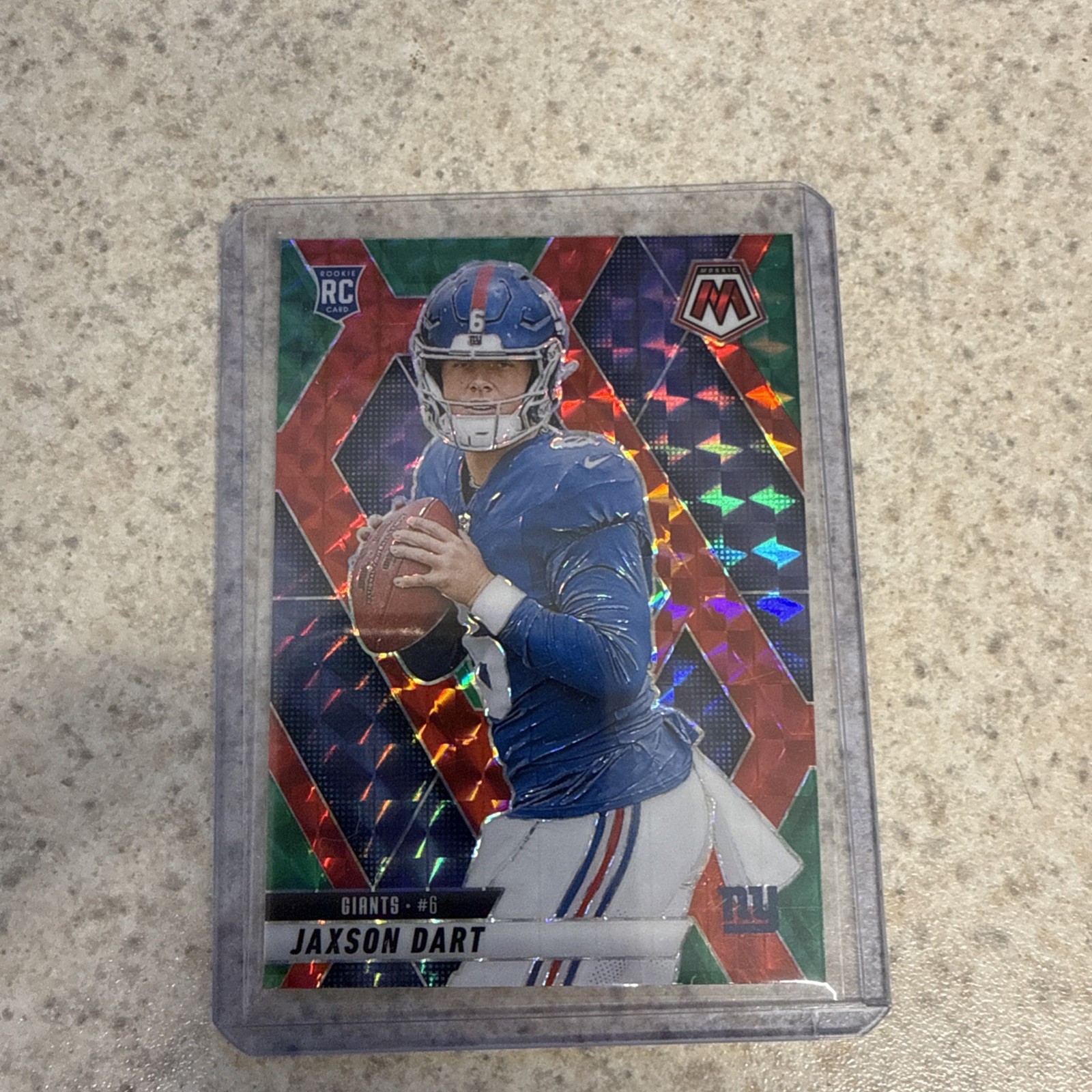 2025 Mosaic Jaxson Dart Rookies RC Choice Red & Green Prizm #362 Giants