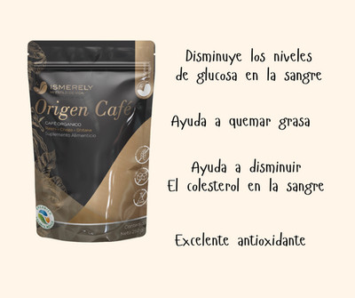 Ismerely Cafe Organico mushroom coffee regula glucosa en sangre,quema calorias
