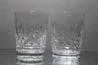 VNTG Waterford Lismore Crystal 4-3/8” Double Old Fashioned Whiskey Glasses (2)