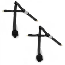  1968 - 1970 Airplane 3pt BK Retract Bucket Seat Belt Kit-2 Belts 