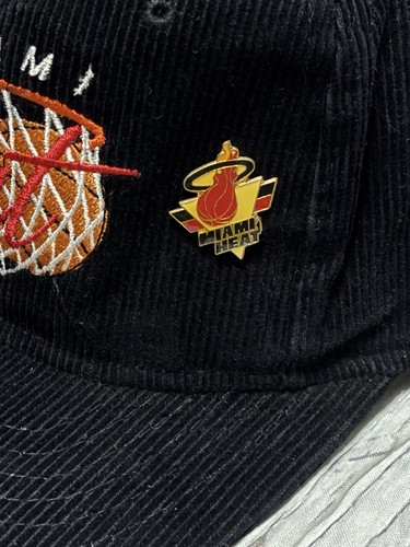 Vintage Miami Heat Corduroy Drew Pearson SnapBack Hat Green Yougan Rare - Picture 3 of 13