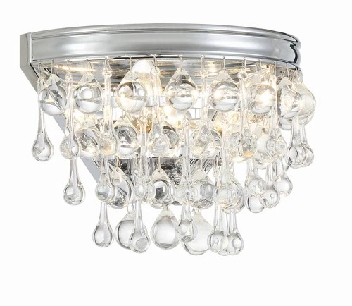 Crystorama Calypso Chrome 10 1/2" Wide Crystal Wall Sconce - Picture 4 of 6