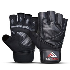 Weight Lifting Padded Gloves Stellman Anti Slip Gym Workout Gloves Fitness Gear