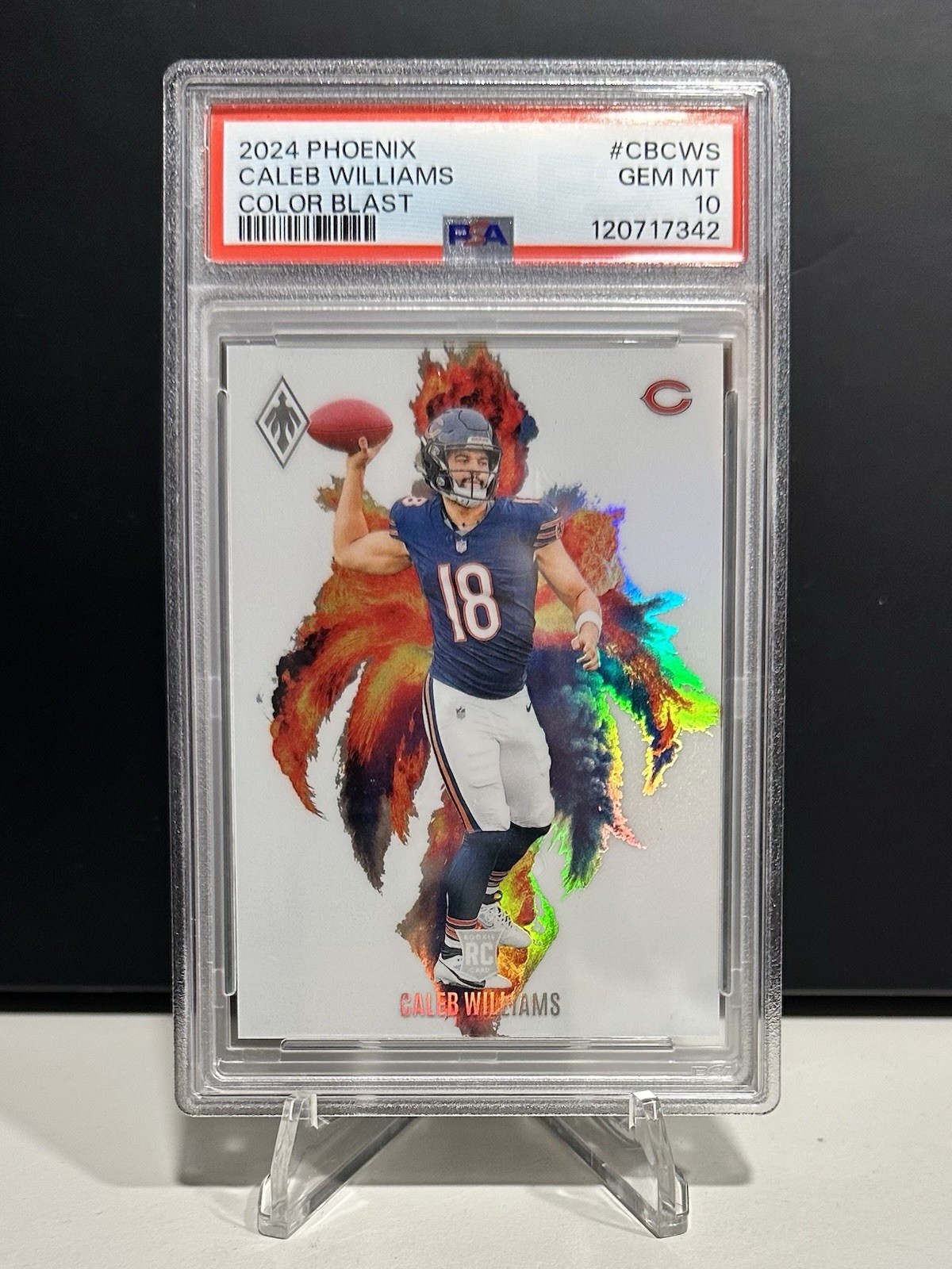 2024 Panini Phoenix Caleb Williams Rookie Color Blast PSA 10 🔥 Bears