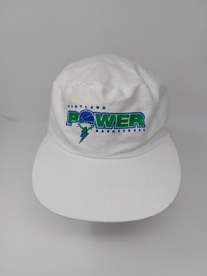 Vtg 90's Portland Power ABL Basketball Stretch Fitted Painters Hat Cap
