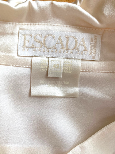 Camicia di seta di lusso Escada champagne nuova 42 - Foto 14 di 20