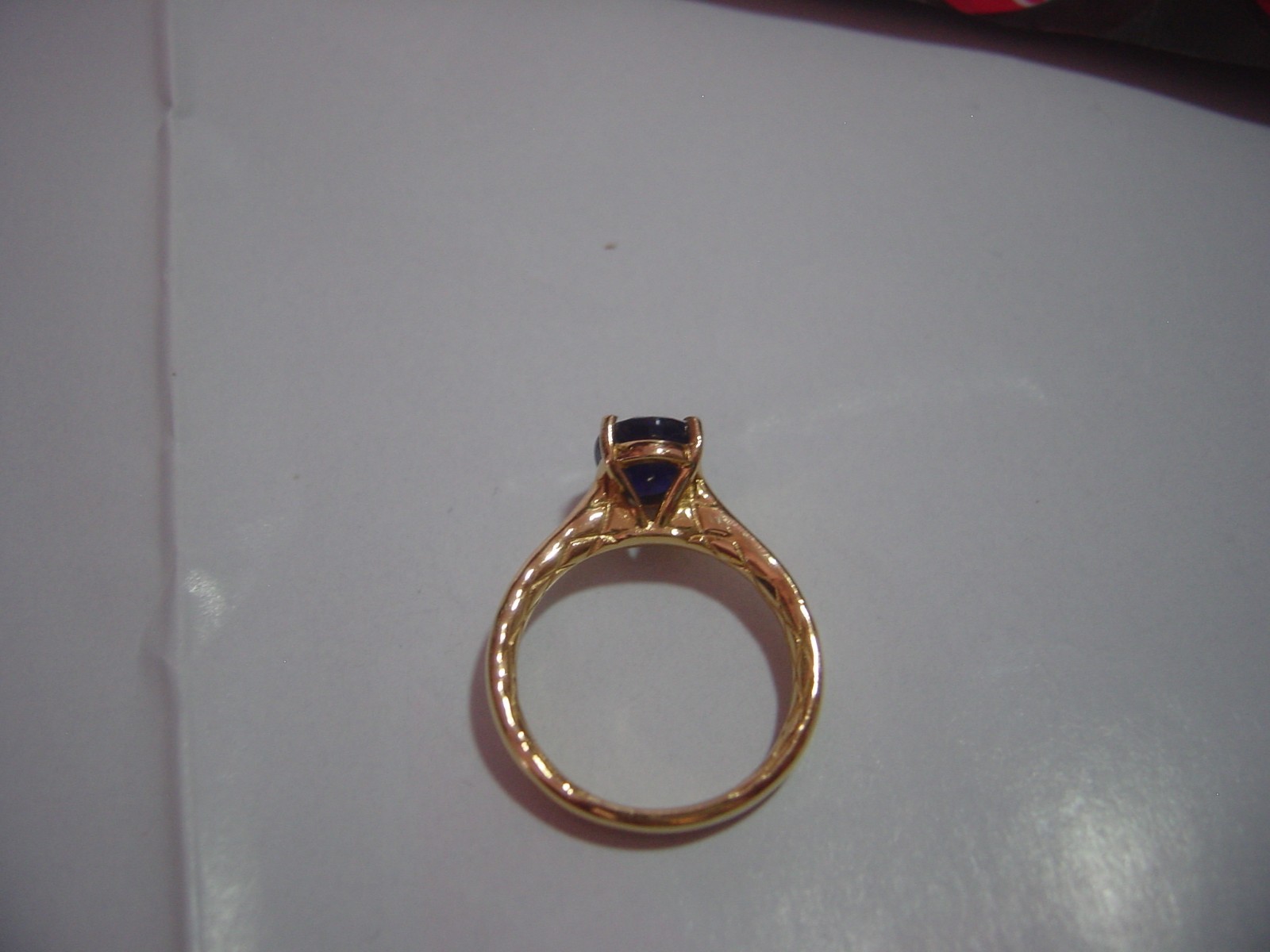 SOLID SILVER RING-GOLD PLATED-SUPERB GENUINE NATU… - image 3