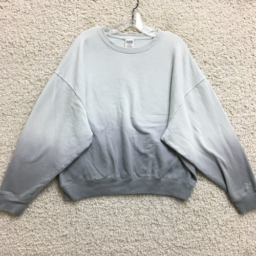 PINK Victorias Secret Sweatshirt Medium Adult Gray Crewneck Pullover Womens M - 第 1/9 張圖片