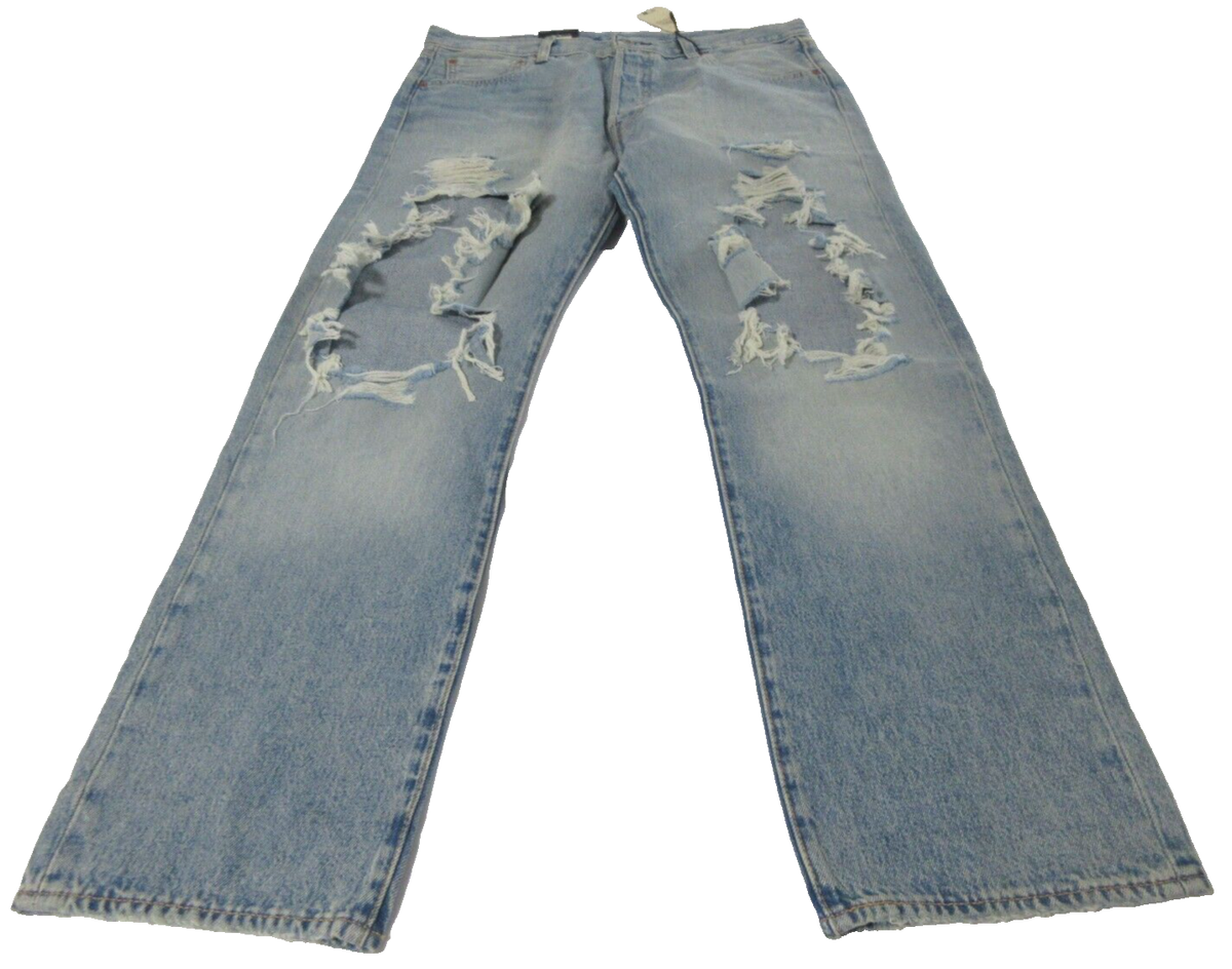 Levi's 501 Men's '93 Straight Fit 100% Cotton Ripped Denim