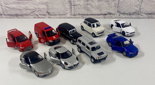 *BRAND NEW* Welly Diecast Lot Of 9 Classic Cars Hummer H3 Mustang BMW 4.75 Inch - Picture 3 of 5