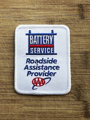 AAA Battery Service Roadside Assistance 3.75x3in Embroidered Patch