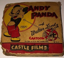 Vintage, Castle Films 482 Andy Panda 'Painter and the Pointer' 8mm Cartoon Film
