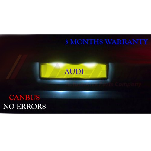 *Audi A2 A3 A4 A6 A8 TT License / Number Plate LED Light Bulbs Xenon
