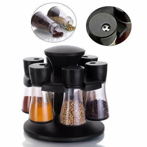 Plastic 6 Pcs/Jar Revolving Spice Rack/Masala Rack/Masala Box Condiment Set of 6 - Picture 5 of 5
