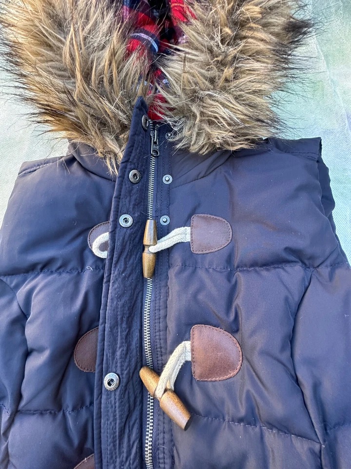 Vintage Abercrombie & Fitch Women's Hooded Vest Size L. - Image 2 of 4