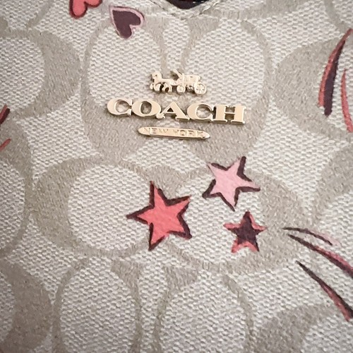 NWT Coach CK523 Heart Crossbody In Signature Canvas With Heart And Star Print - Picture 9 of 14