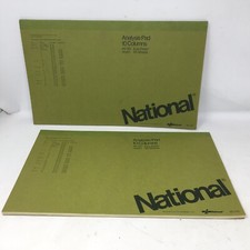 2 Vtg National Analysis Pad 45-110, 10 Columns Eye Ease 17" x 11" 50 Sheet