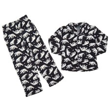 Jellifish Pajamas Set Pants Shirt Kids Boys Girls XS L Polar Bears Warm Fleece