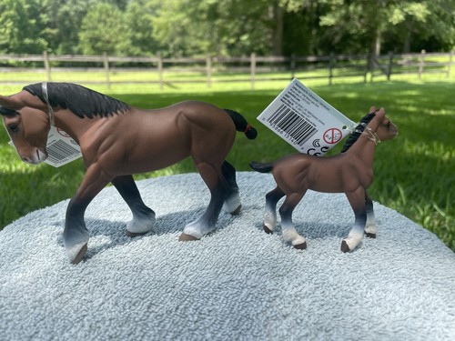 CLYDESDALE MARE AND FOAL by Safari Ltd/toy/horse/NEW with tags - Picture 3 of 3