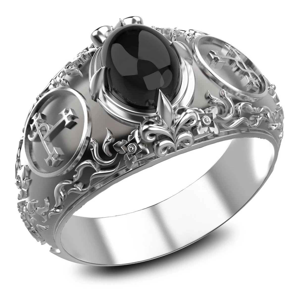 Onyx Seal Sigil of Lilith Sigil of lucifer Ring 925 Sterling Silver Size 6 15
