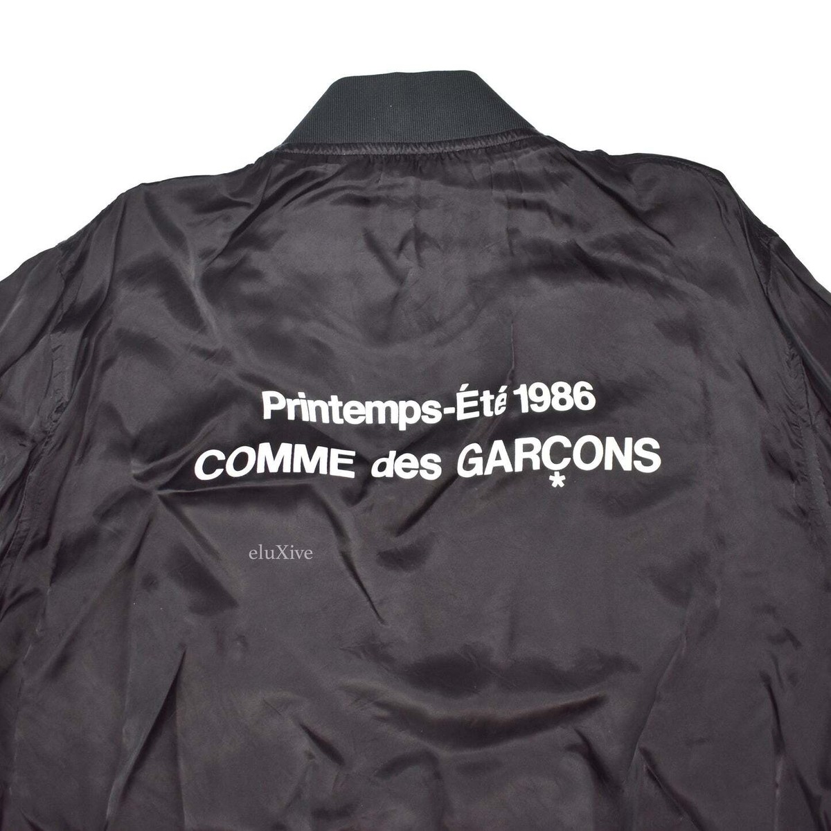 NWT Comme Des Garcons Black CDG Logo S/S 1986 Long Satin NWT Comme Des Garcons Black CDG Logo S/S 1986 Long Satin