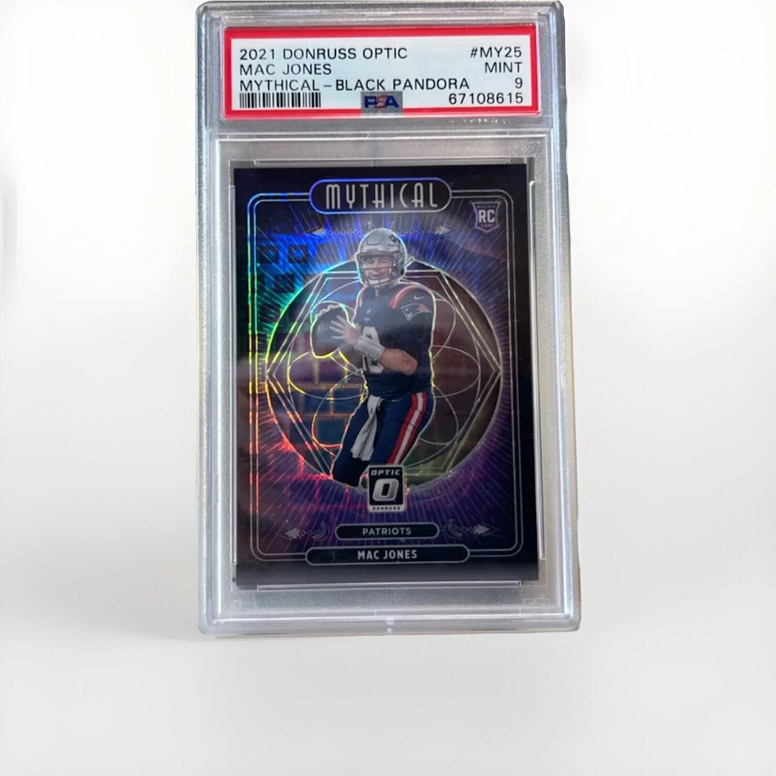 Mac Jones Panini Donruss Optic Mythical #MY25 Black Pandora