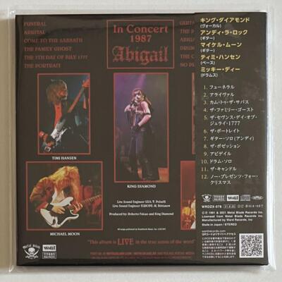 キング・ダイアモンド / アビゲイル 紙ジャケットCD King Diamond / In Concert 1987 Abigail Paper Jacket Cd | eBay