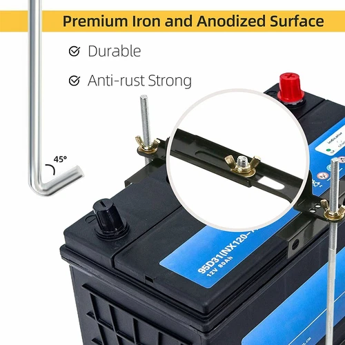 10.6'' 27 CM Adjustable Car Crossbar Battery Hold Down Bracket Holder Storage - Bild 4 von 7