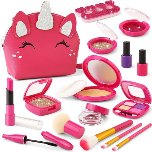 Toddler Pretend Makeup Kit for Girls, Play Makeup Set for Kids 3-5 4-6, Fake Mak - Picture 11 of 12