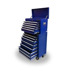 427 TOOL BOX ROLLER CABINET STEEL CHEST 16 DRAWERS GLOSS BLUE - US PRO TOOLS 